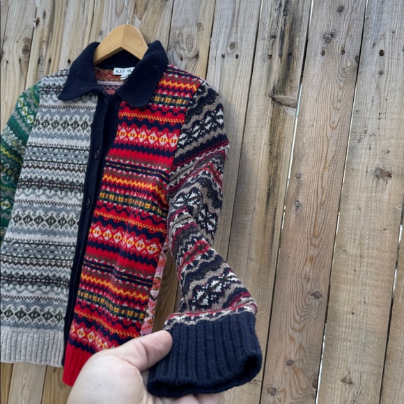 Alex Mill fair isle color block Cardigan - Picture 8 of 11